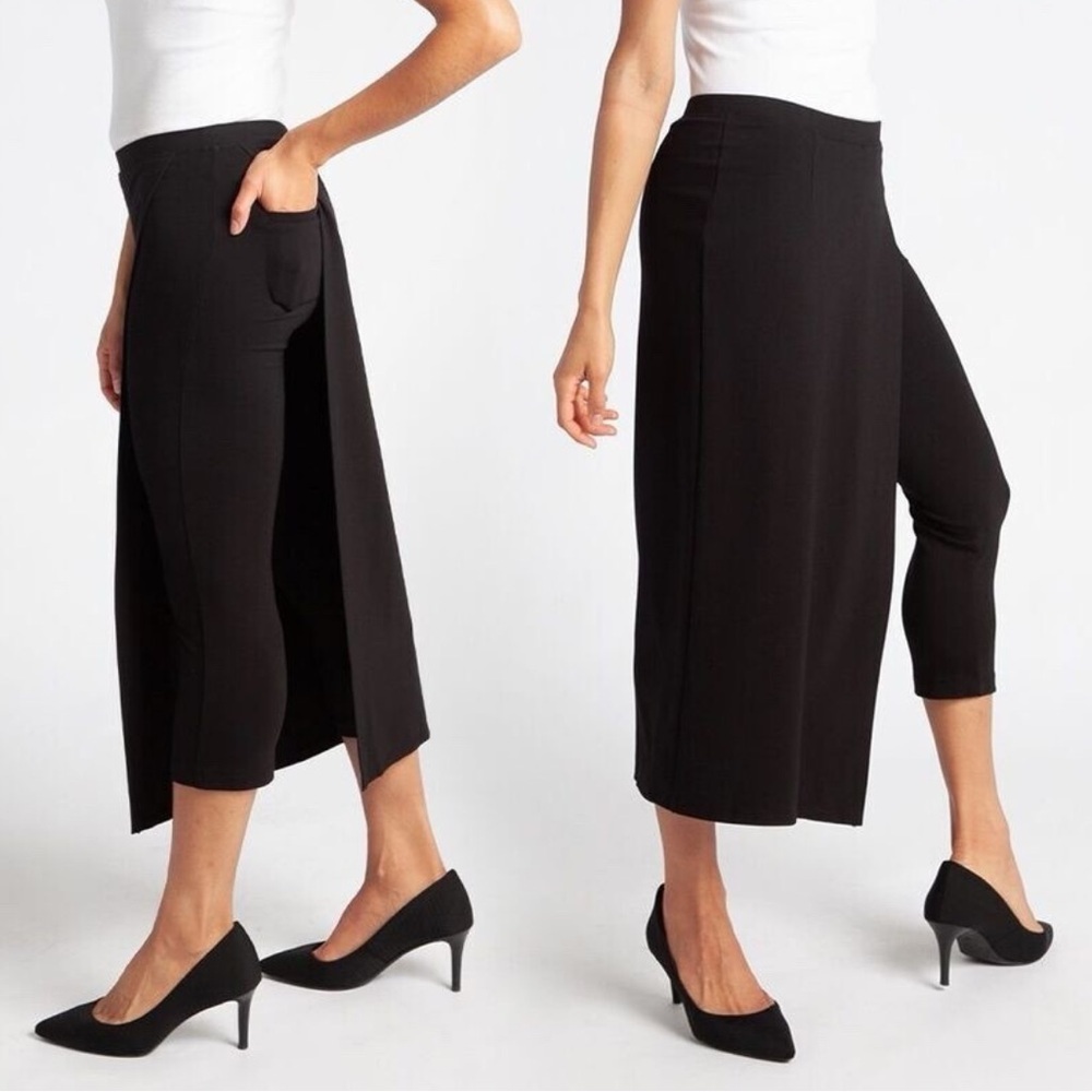 Betabrand The Sassiest Pants Midi Skirt Skort